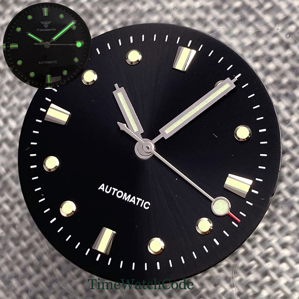Luminous Dial Face - Czarna tarcza zegarka 29mm, akcesoria, świecące