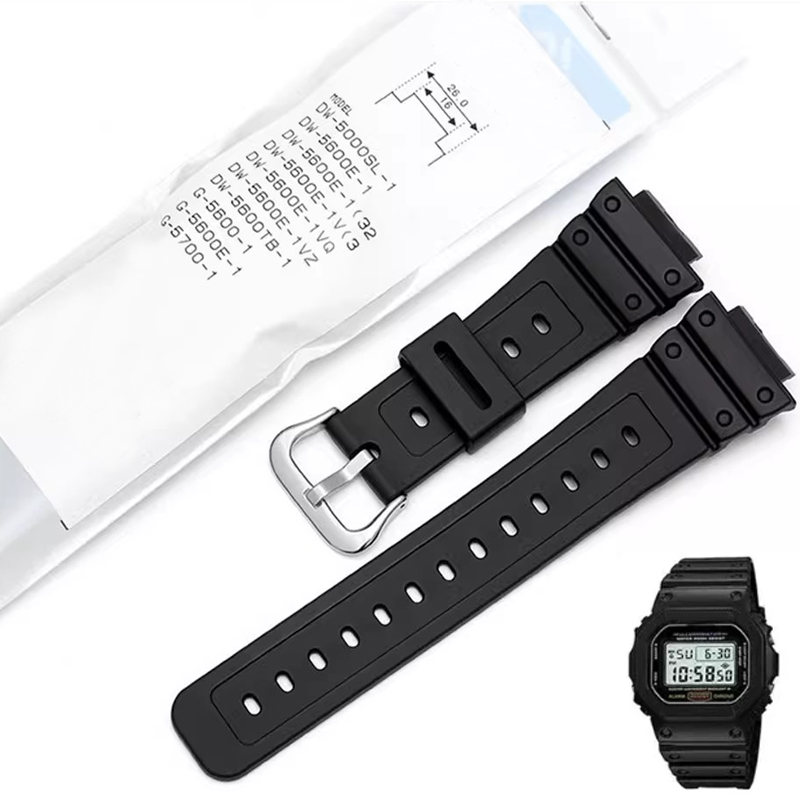 Casio Watches Smartwatch - Silikonowy, mały, kwadratowy pasek z żywicy