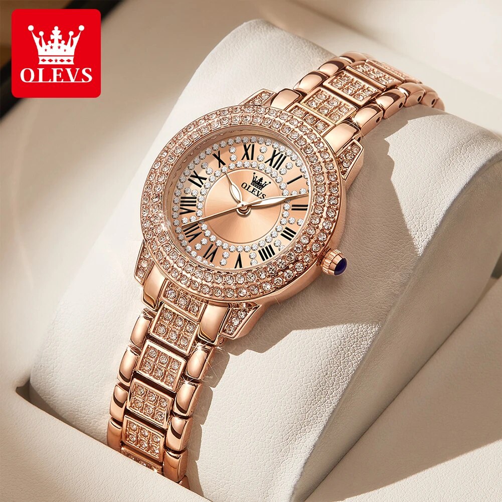 Minimalist Thin Watch - OLEVS 9943 luksusowy cały diamentowy oryginalny
