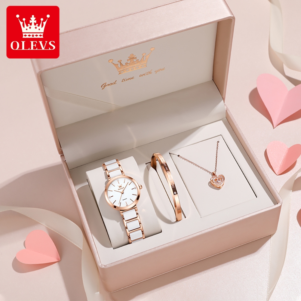 Analog Quartz Watch - OLEVS Damski Zegarek 5877 Luksusowy Elegancki