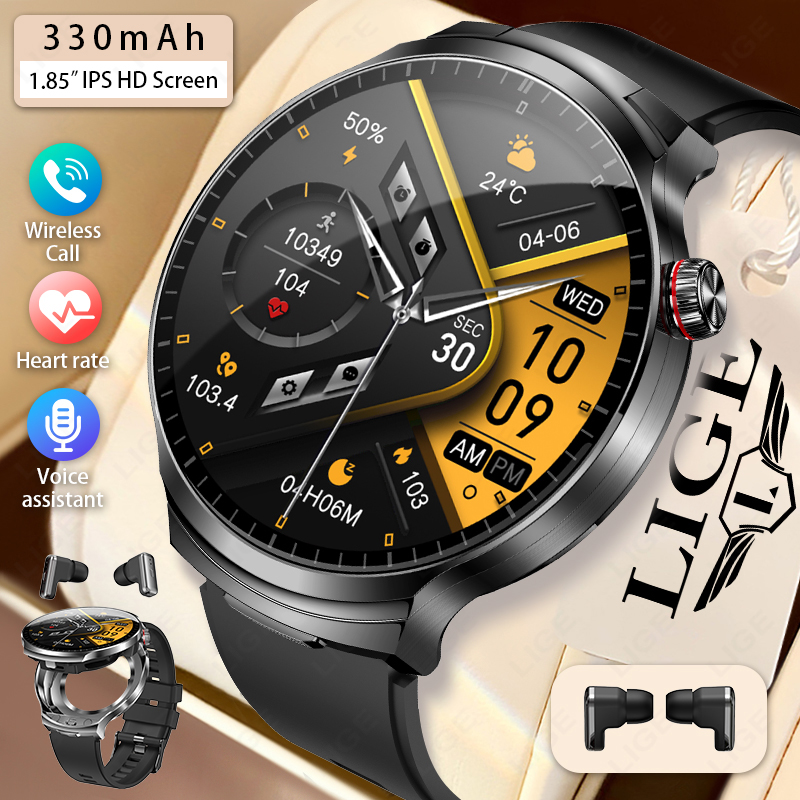 Smartwatch Noise Watches For Men - LIGE 2026 Nowe słuchawki TWS 2