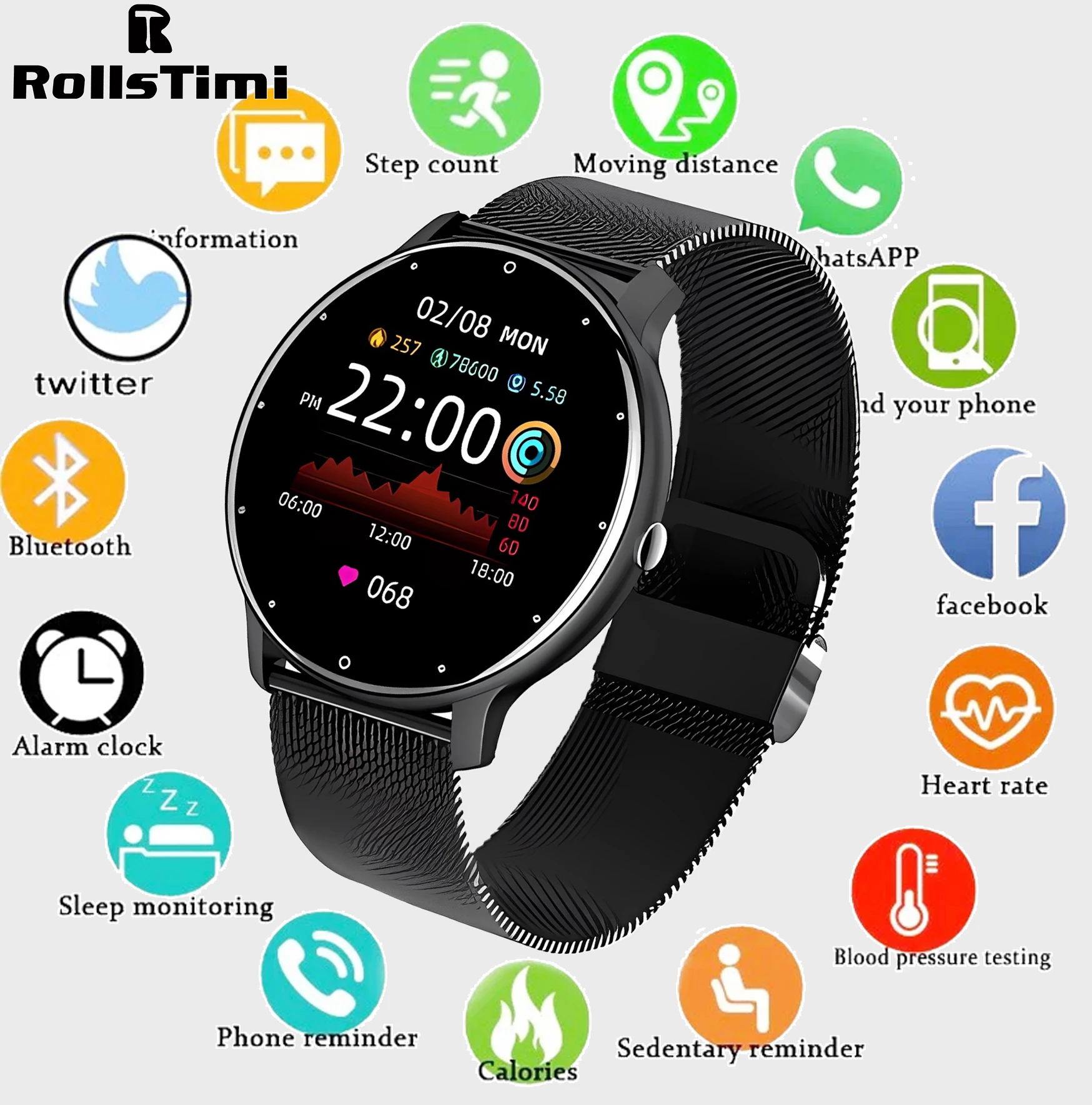 Watch Iwo - Inteligentny zegarek męski Bluetooth Call 24H