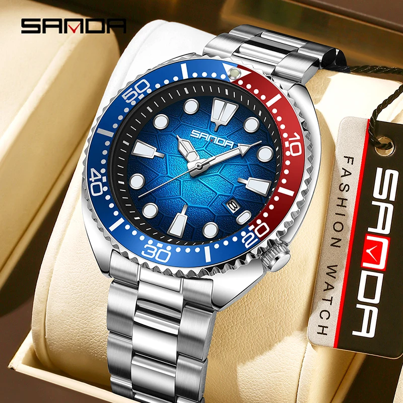 Smartwatch Luxury Watches - Zegarek męski SANDA Luxury Fashion, kwarcowy,