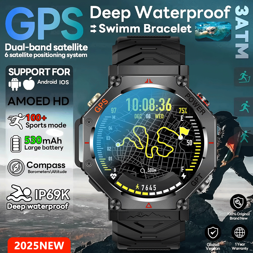 Smartwatch Rugged Watches For Men - 2026 Nowy Smartwatch T-Rex 3 Ultra