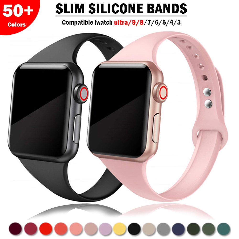 Smartwatch Slim Watches For Men - Smukły silikonowy pasek do zegarka Apple