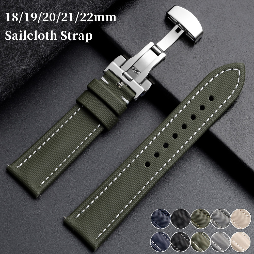 Omega Watches Smartwatch - Paski z tkaniny żeglarskiej 18mm 19mm