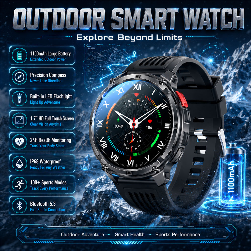 Smartwatch Rugged Watches For Men - Nowy smartwatch YAOCX AMOLED dla mężczyzn