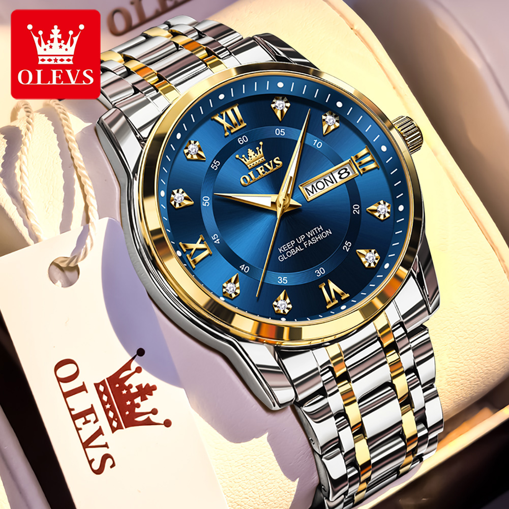 Analog Quartz Watch - OLEVS Marka Modne męskie zegarki ze