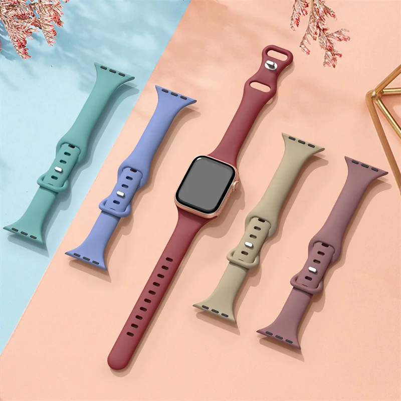 Smartwatch Slim Watches For Men - Cienki silikonowy pasek do Apple Watch