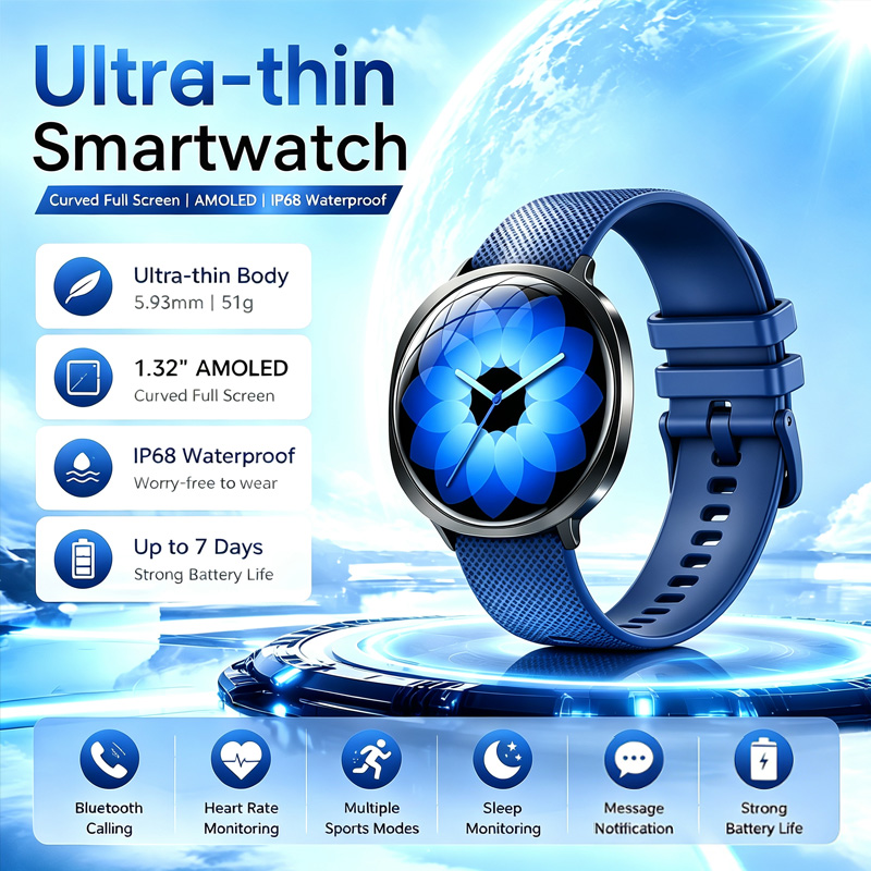Smartwatch Health Watches For Women - Nowy Smartwatch M301 Okrągły Wyświetlacz AMOLED