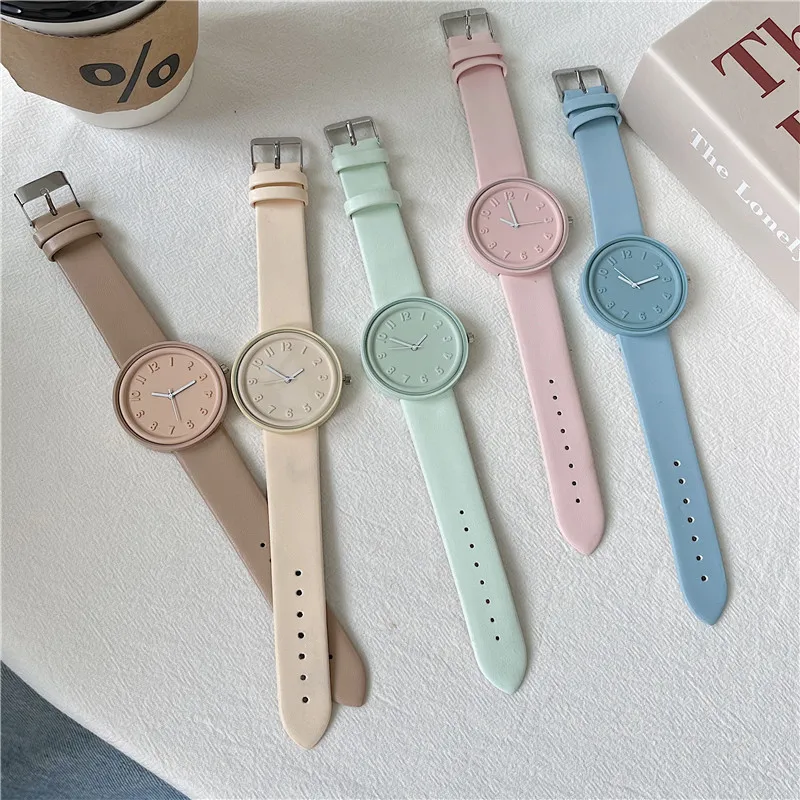 Minimalist Thin Watch - Makaron seria kolorowa damski zegarek wysokiej