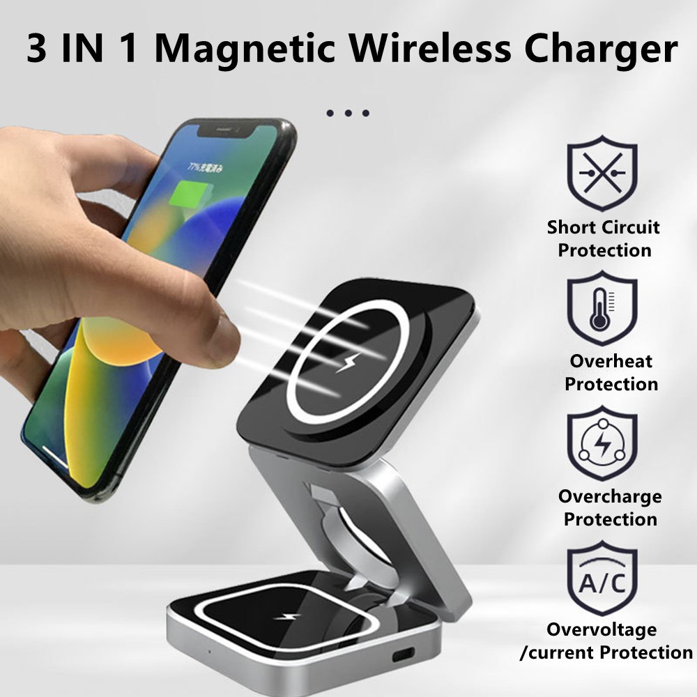 Smartwatch Watches For Iphone - Składana magnetyczna ładowarka bezprzewodowa Magnes stacja