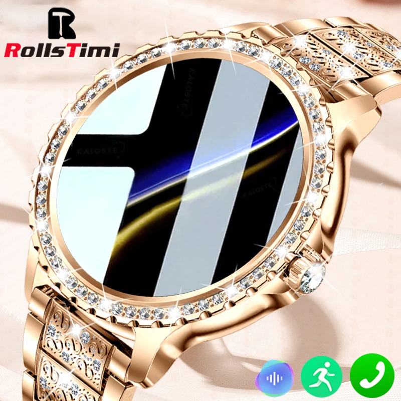 Watches Ladies Smartwatch - Moda luksusowe złote kobiety inteligentny zegarek