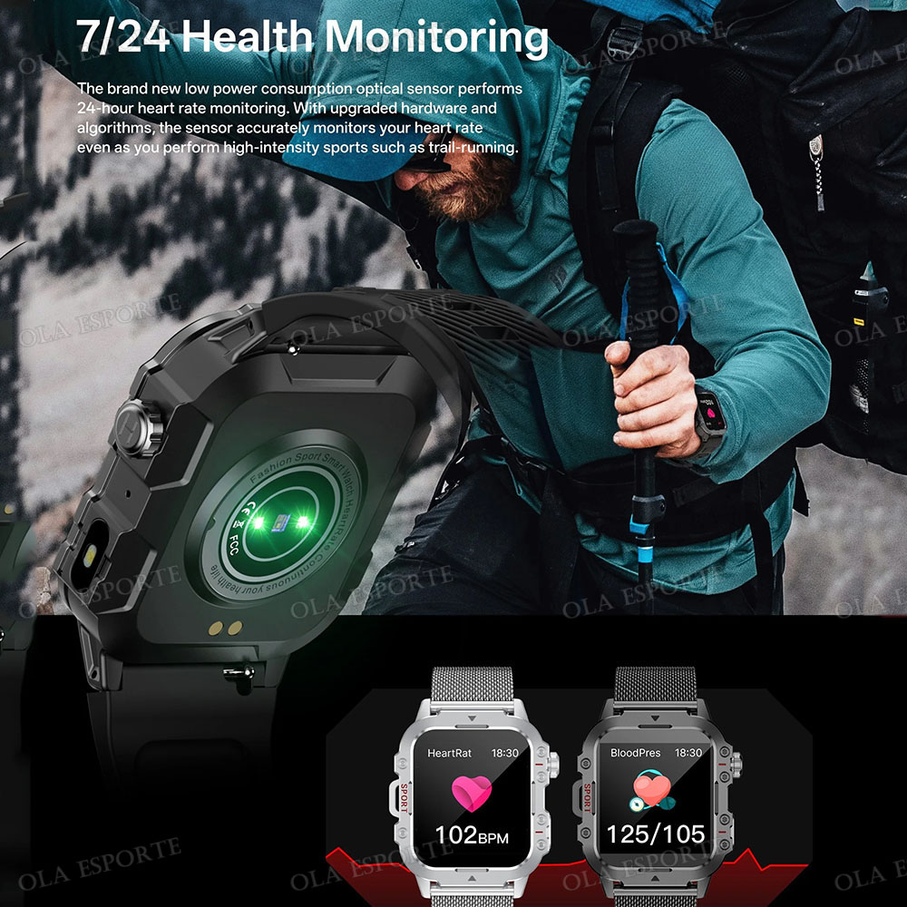2026 Nowy Wytrzymały Wojskowy  – Smartwatch Rugged Watches For Men recenzja i cena