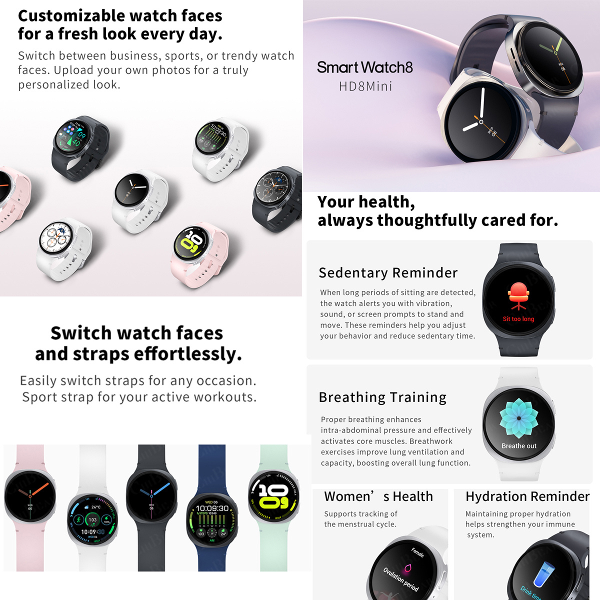 Nowe smartwatche 2026 8 Mini G – Smartwatch Health Watches For Women recenzja i cena