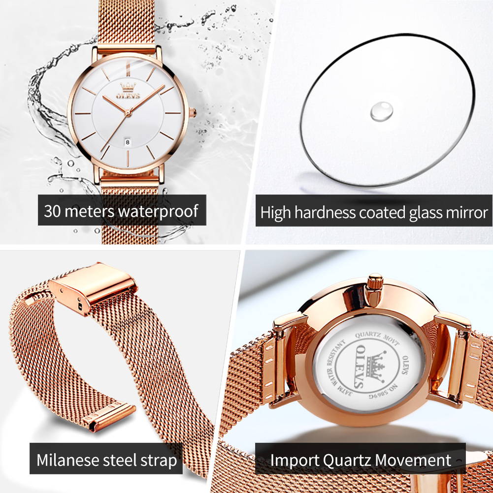 OLEVS Damski Zegarek 5869 Eleg – Analog Quartz Watch recenzja i cena