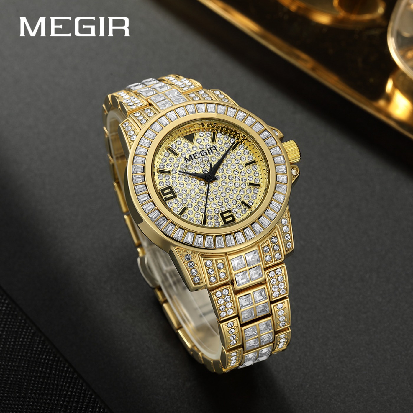 Zegarki MEGIR Luxury Diamond,  – Analog Quartz Watch recenzja i cena