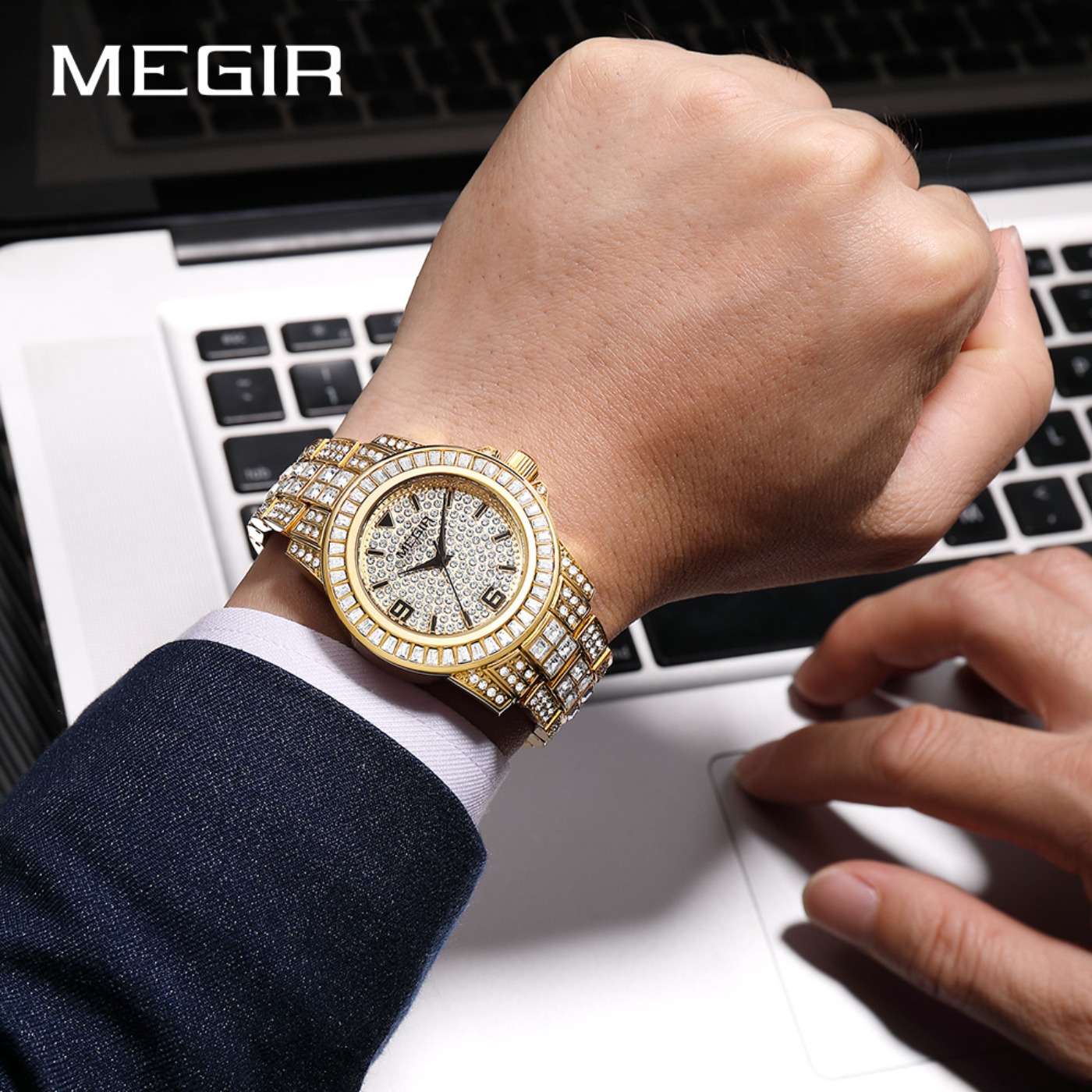 Zegarki MEGIR Luxury Diamond,  – Analog Quartz Watch recenzja i cena