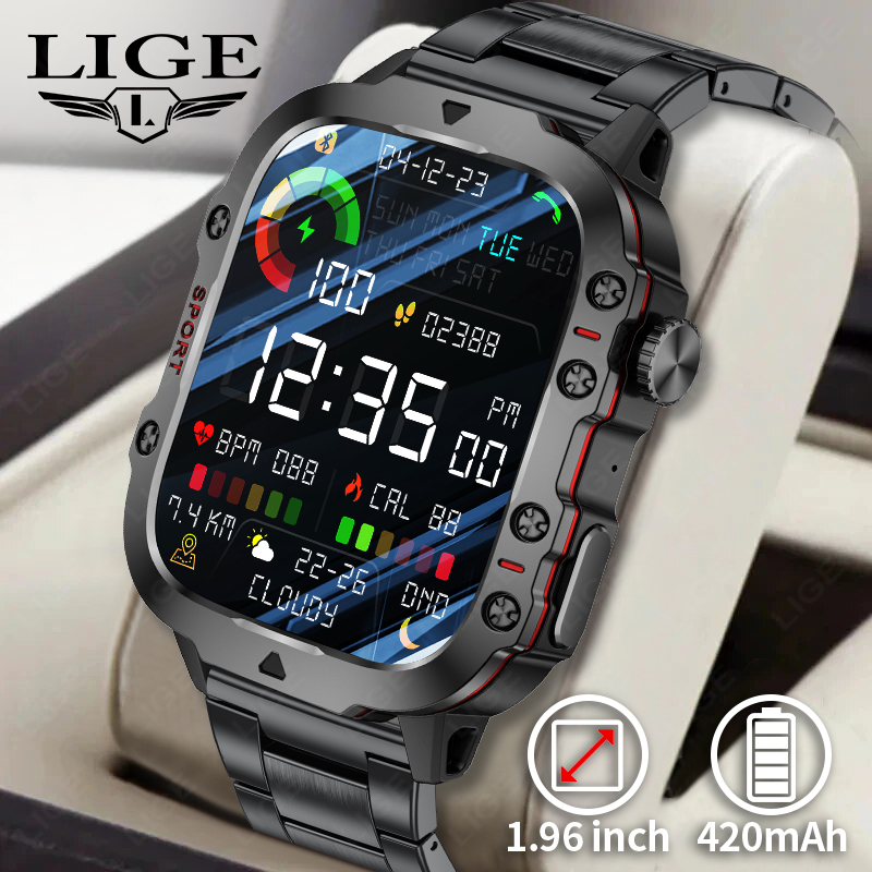 Wytrzymały smartwatch wojskowy – Smartwatch Rugged Watches For Men recenzja i cena