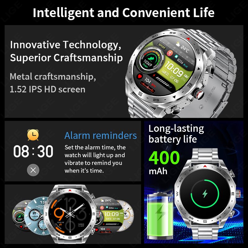 Smartwatch LIGE z ekranem AMOL – Smartwatch Noise Watches For Men recenzja i cena