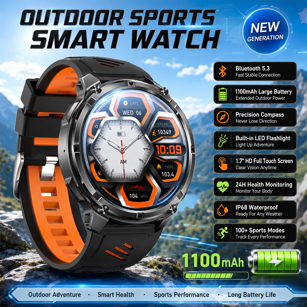 YAOCX Smartwatch AMOLED dla mę – Smartwatch Rugged Watches For Men recenzja i cena