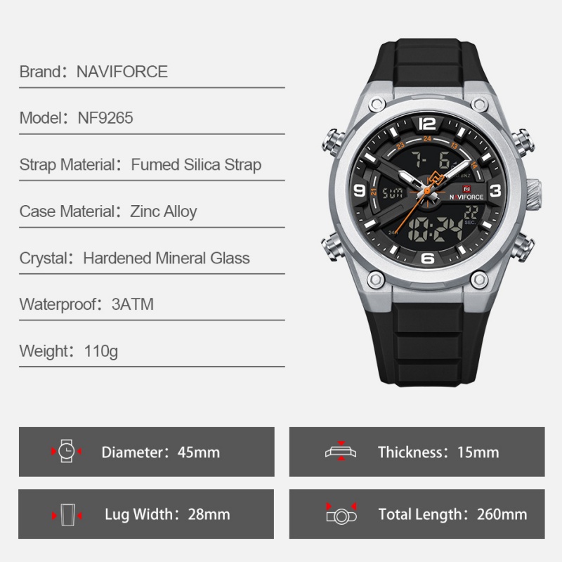 Zegarek męski NAVIFORCE z podw – Analog Quartz Watch recenzja i cena