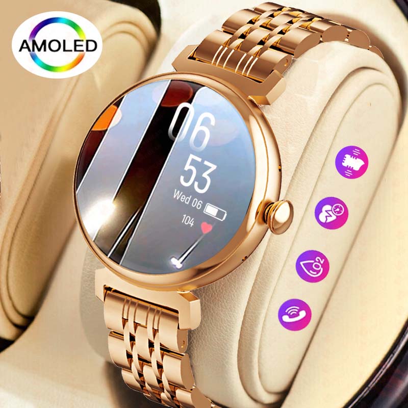 1. 04-calowy ekran amolowany m – Watches Ladies Smartwatch recenzja i cena